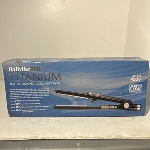 Babyliss Pro Titanium 1 1/4" Ultrasonic Cool Mist Iron Brand New